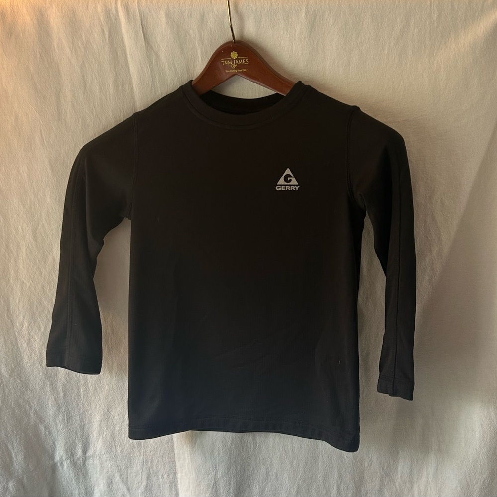 Gerry Weber Kids Boys S 7/8 Black Long Sleeve Logo Tee